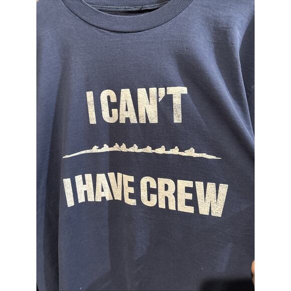 Vintage Rowing Long Sleeved Lot of 2 Tee Shirts Navy Single Stitch Size XL & XXL - Picture 3 of 16